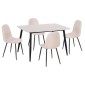 ΣΕΤ ΤΡΑΠΕΖΑΡΙΑΣ 5ΤΜΧ RAVEN HM21068.01 ΚΕΡΑΜΙΚΟ TOP ΛΕΥΚΟ ΜΑΡΜΑΡΟ--ΜΠΕΖ ΥΦΑΣΜΑ