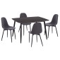 ΣΕΤ ΤΡΑΠΕΖΑΡΙΑΣ 5ΤΜΧ RAVEN HM21068.02 ΚΕΡΑΜΙΚΟ TOP ΜΑΥΡΟ ΜΑΡΜΑΡΟ--ΓΚΡΙ ΥΦΑΣΜΑ