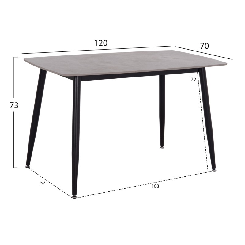 ΣΕΤ ΤΡΑΠΕΖΑΡΙΑΣ 5ΤΜΧ RAVEN HM21068.03 ΚΕΡΑΜΙΚΟ TOP ΓΚΡΙ ΜΑΡΜΑΡΟ--ΓΚΡΙ ΥΦΑΣΜΑ