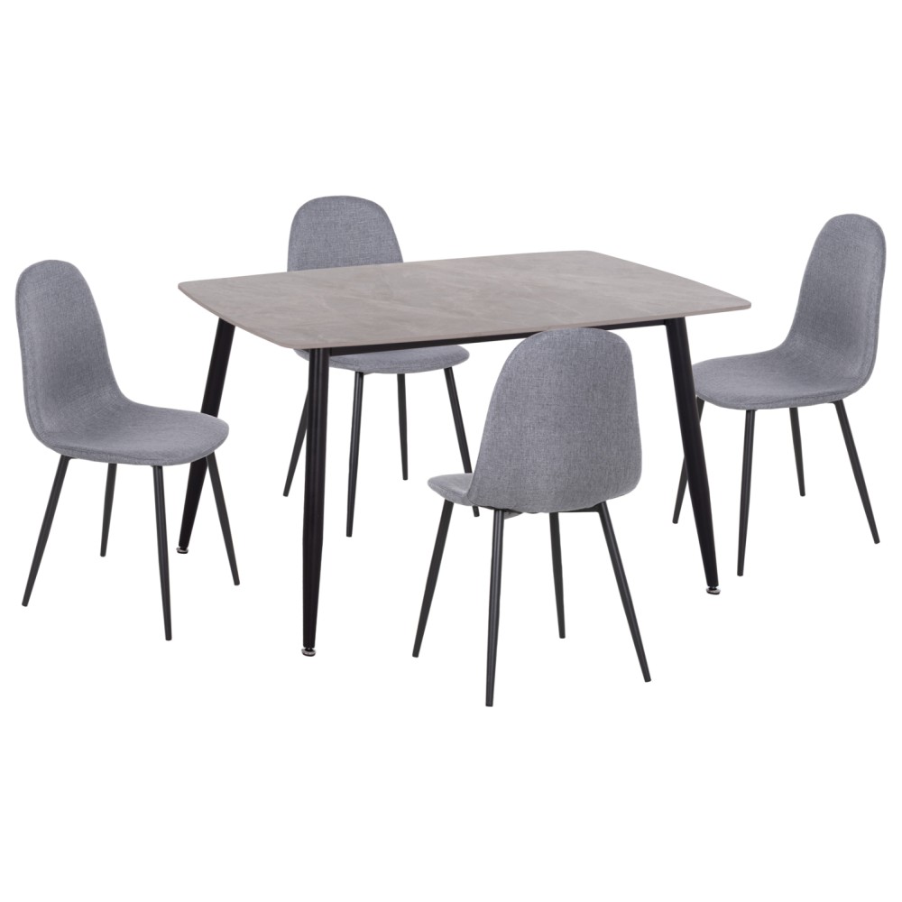 ΣΕΤ ΤΡΑΠΕΖΑΡΙΑΣ 5ΤΜΧ RAVEN HM21068.03 ΚΕΡΑΜΙΚΟ TOP ΓΚΡΙ ΜΑΡΜΑΡΟ--ΓΚΡΙ ΥΦΑΣΜΑ
