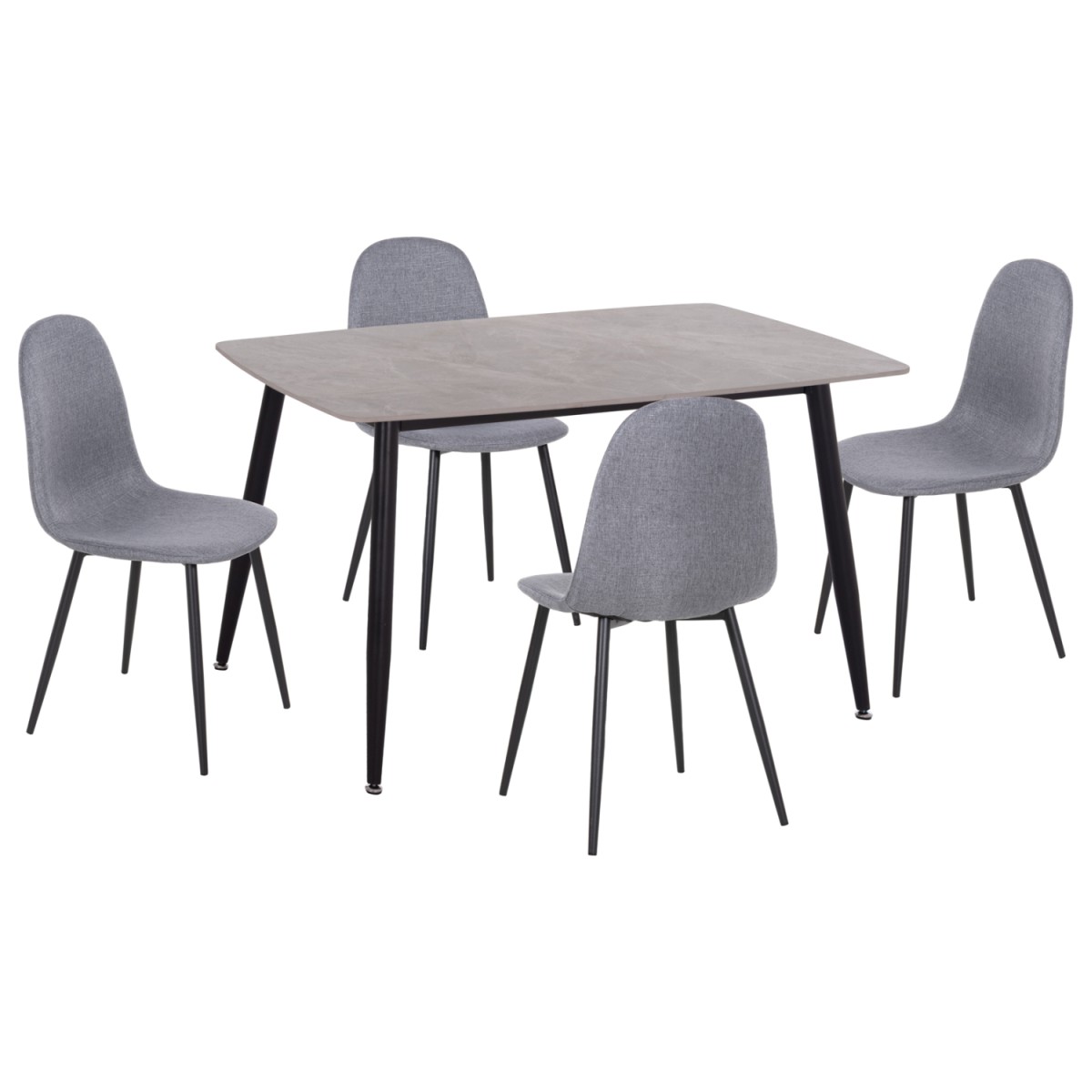 ΣΕΤ ΤΡΑΠΕΖΑΡΙΑΣ 5ΤΜΧ RAVEN HM21068.03 ΚΕΡΑΜΙΚΟ TOP ΓΚΡΙ ΜΑΡΜΑΡΟ--ΓΚΡΙ ΥΦΑΣΜΑ