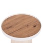 ΣΕΤ 2ΤΜΧ ΤΡΑΠΕΖΙΑ ΣΑΛΟΝΙΟΥ DUNCAN HM21082 MDF ΚΡΕΜ ΚΑΙ ΚΕΡΑΜΙΚΟ TOP Φ80εκ & Φ45εκ