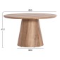 ΣΕΤ 2ΤΜΧ ΤΡΑΠΕΖΙΑ ΣΑΛΟΝΙΟΥ KARAN HM21085 MDF ΦΥΣΙΚΟ ΞΥΛΟΥ Φ80εκ & Φ45εκ