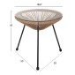 ΣΕΤ ΕΞΩΤΕΡΙΚΟΥ ΧΩΡΟΥ 3ΤΜΧ ACAPULCO HM21100 TWISTED WICKER-ΜΕΤΑΛΛΟ