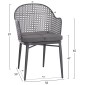 ΣΕΤ LOUNGE 3TMX ΕΞ.ΧΩΡΟΥ OREGO HM21106.01 ΑΛΟΥΜΙΝΙΟ ΣΕ ΣΚΟΥΡΟ ΓΚΡΙ