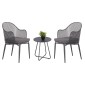 ΣΕΤ LOUNGE 3TMX ΕΞ.ΧΩΡΟΥ OREGO HM21107.01 ΑΛΟΥΜΙΝΙΟ & ΜΕΤΑΛΛΟ ΣΕ ΣΚΟΥΡΟ ΓΚΡΙ