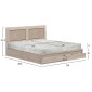 ΚΡΕΒΑΤΙ ΔΙΠΛΟ ΜΕ ΣΥΡΤΑΡΙΑ & ΣΤΡΩΜΑ CAPRI HM21169 ΜΕΛΑΜΙΝΗ SONAMA--ΓΙΑ 150x200εκ