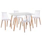 ΣΕΤ ΤΡΑΠΕΖΑΡΙΑΣ 5ΤΜΧ MINIMAL HM21172 MDF TOP ΣΕ ΛΕΥΚΟ-ΣΚΕΛΕΤΟΣ ΣΕ ΦΥΣΙΚΟ ΞΥΛΟΥ