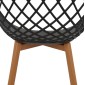ΣΕΤ ΤΡΑΠΕΖΑΡΙΑΣ 5ΤΜΧ ARIADNE HM21174 MDF TOP & ΠΟΛΥΠΡΟΠΥΛΕΝΙΟ ΣΕ ΜΑΥΡΟ