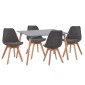 ΣΕΤ ΤΡΑΠΕΖΑΡΙΑΣ 5ΤΜΧ VEGAS HM21177 MDF TOP ΣΕ ΓΚΡΙ--ΥΦΑΣΜΑ ΣΕ ΓΚΡΙ