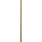GloboStar® HUDSON 00500 Μοντέρνο Επιδαπέδιο Φωτιστικό Μονόφωτο 1 x E27 IP20 Χρυσό Αλουμίνιο με Λευκό Πλαστικό - Μ20 x Π20 x Υ177cm