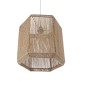 GloboStar® CAYMAN 00519 Boho Κρεμαστό Φωτιστικό Πλέγμα Μονόφωτο 1 x E27 IP20 Μπεζ Σχοινί - Μ40 x Π40 x Υ40cm