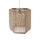 GloboStar® CAYMAN 00519 Boho Κρεμαστό Φωτιστικό Πλέγμα Μονόφωτο 1 x E27 IP20 Μπεζ Σχοινί - Μ40 x Π40 x Υ40cm