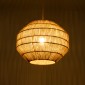 GloboStar® CAYMAN 00522 Boho Κρεμαστό Φωτιστικό Πλέγμα Μονόφωτο 1 x E27 IP20 Μπεζ Σχοινί - Μ40 x Π40 x Υ30cm