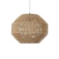 GloboStar® CAYMAN 00522 Boho Κρεμαστό Φωτιστικό Πλέγμα Μονόφωτο 1 x E27 IP20 Μπεζ Σχοινί - Μ40 x Π40 x Υ30cm