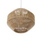 GloboStar® CAYMAN 00522 Boho Κρεμαστό Φωτιστικό Πλέγμα Μονόφωτο 1 x E27 IP20 Μπεζ Σχοινί - Μ40 x Π40 x Υ30cm