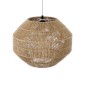 GloboStar® CAYMAN 00522 Boho Κρεμαστό Φωτιστικό Πλέγμα Μονόφωτο 1 x E27 IP20 Μπεζ Σχοινί - Μ40 x Π40 x Υ30cm