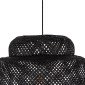 GloboStar® MALDIVES 00579 Boho Κρεμαστό Φωτιστικό Πλέγμα Μονόφωτο 1 x E27 IP20 Μαύρο Ξύλο - Μ56 x Π56 x Y54cm
