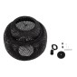 GloboStar® MALDIVES 00579 Boho Κρεμαστό Φωτιστικό Πλέγμα Μονόφωτο 1 x E27 IP20 Μαύρο Ξύλο - Μ56 x Π56 x Y54cm