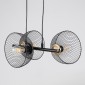 GloboStar® VERONA 00586 Μοντέρνο Κρεμαστό Φωτιστικό Ράγα Τρίφωτο 3 x E27 IP20 Μαύρο & Χρυσό Μέταλλο - Μ50 x Π28 x Υ20cm