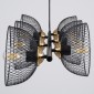 GloboStar® VERONA 00587 Μοντέρνο Κρεμαστό Φωτιστικό Ράγα Πολύφωτο 6 x E27 IP20 Μαύρο & Χρυσό Μέταλλο - Μ100 x Π28 x Υ20cm