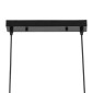 GloboStar® VERONA 00587 Μοντέρνο Κρεμαστό Φωτιστικό Ράγα Πολύφωτο 6 x E27 IP20 Μαύρο & Χρυσό Μέταλλο - Μ100 x Π28 x Υ20cm