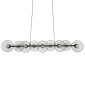 GloboStar® VERONA 00588 Μοντέρνο Κρεμαστό Φωτιστικό Ράγα Πολύφωτο 9 x E27 Μαύρο & Χρυσό Μέταλλο - Μ140 x Π28 x Υ20cm