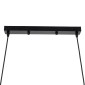 GloboStar® VERONA 00588 Μοντέρνο Κρεμαστό Φωτιστικό Ράγα Πολύφωτο 9 x E27 Μαύρο & Χρυσό Μέταλλο - Μ140 x Π28 x Υ20cm