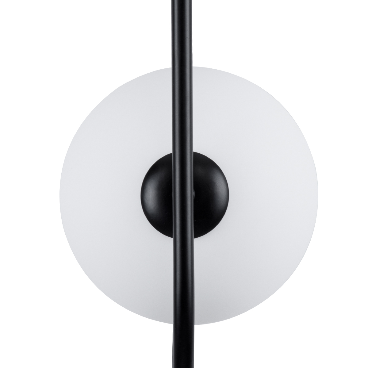 GloboStar® HAMBURG 00589 Μοντέρνο Κρεμαστό Φωτιστικό Μπάλα Μονόφωτο 1 x G9 Μαύρο Μέταλλο με Λευκό Γυαλί - Μ20 x Π15 x Υ40cm