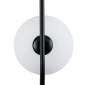 GloboStar® HAMBURG 00589 Μοντέρνο Κρεμαστό Φωτιστικό Μπάλα Μονόφωτο 1 x G9 Μαύρο Μέταλλο με Λευκό Γυαλί - Μ20 x Π15 x Υ40cm