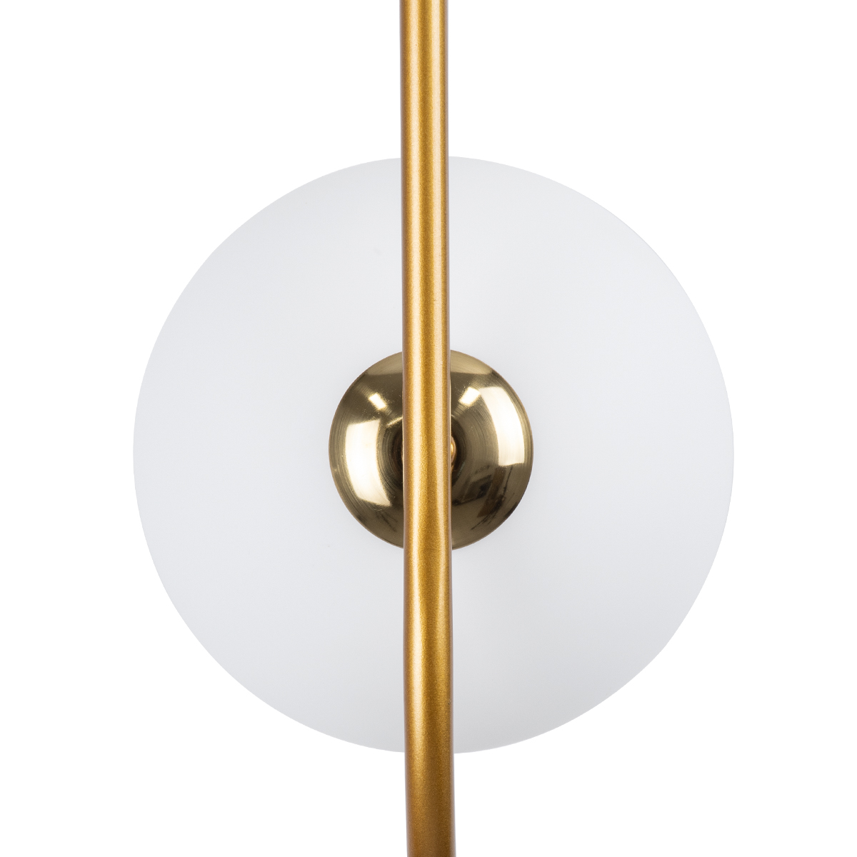GloboStar® HAMBURG 00590 Μοντέρνο Κρεμαστό Φωτιστικό Μπάλα Μονόφωτο 1 x G9 Χρυσό Μέταλλο με Λευκό Γυαλί - Μ20 x Π15 x Υ40cm