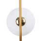 GloboStar® HAMBURG 00590 Μοντέρνο Κρεμαστό Φωτιστικό Μπάλα Μονόφωτο 1 x G9 Χρυσό Μέταλλο με Λευκό Γυαλί - Μ20 x Π15 x Υ40cm