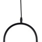 GloboStar® HAMBURG 00591 Μοντέρνο Κρεμαστό Φωτιστικό Μπάλα Μονόφωτο 1 x E14 IP20 Μαύρο Μέταλλο με Λευκό Γυαλί - Μ25 x Π20 x Υ50cm