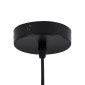 GloboStar® HAMBURG 00591 Μοντέρνο Κρεμαστό Φωτιστικό Μπάλα Μονόφωτο 1 x E14 IP20 Μαύρο Μέταλλο με Λευκό Γυαλί - Μ25 x Π20 x Υ50cm