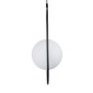 GloboStar® HAMBURG 00591 Μοντέρνο Κρεμαστό Φωτιστικό Μπάλα Μονόφωτο 1 x E14 IP20 Μαύρο Μέταλλο με Λευκό Γυαλί - Μ25 x Π20 x Υ50cm