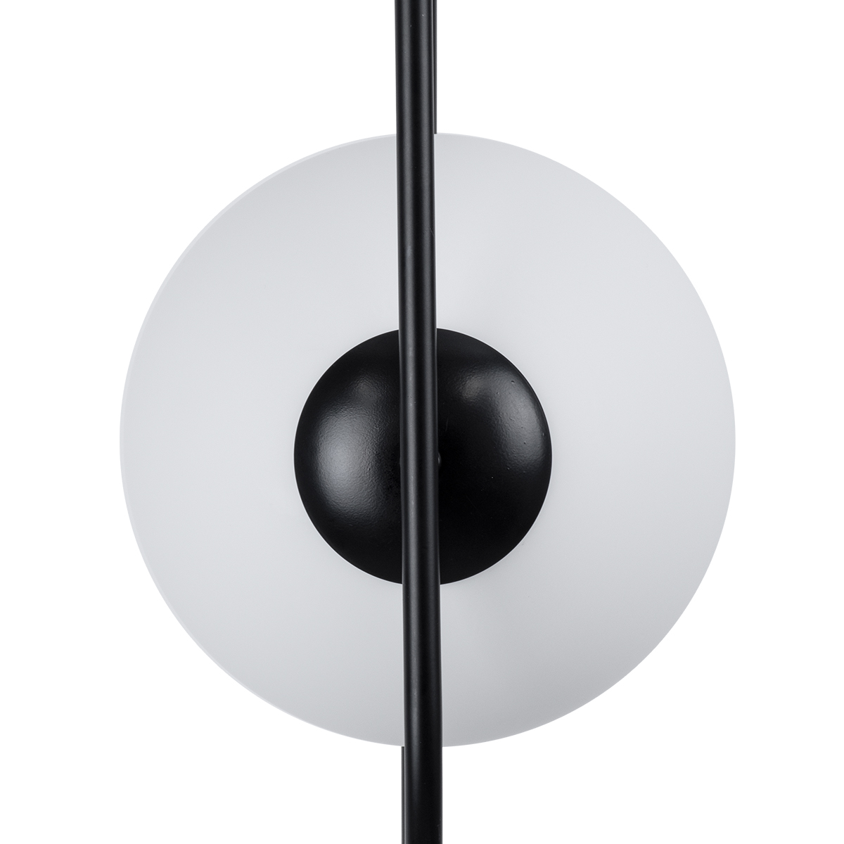 GloboStar® HAMBURG 00591 Μοντέρνο Κρεμαστό Φωτιστικό Μπάλα Μονόφωτο 1 x E14 IP20 Μαύρο Μέταλλο με Λευκό Γυαλί - Μ25 x Π20 x Υ50cm