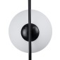 GloboStar® HAMBURG 00591 Μοντέρνο Κρεμαστό Φωτιστικό Μπάλα Μονόφωτο 1 x E14 IP20 Μαύρο Μέταλλο με Λευκό Γυαλί - Μ25 x Π20 x Υ50cm