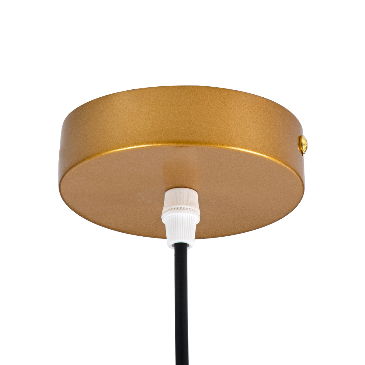 GloboStar® HAMBURG 00592 Μοντέρνο Κρεμαστό Φωτιστικό Μπάλα Μονόφωτο 1 x E14 IP20 Χρυσό Μέταλλο με Λευκό Γυαλί - Μ25 x Π20 x Υ50cm
