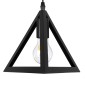 GloboStar® TRIANGLE 00608 Μοντέρνο Κρεμαστό Φωτιστικό Ράγα Πολύφωτο 5 x E27 IP20 Μαύρο Μέταλλο - Μ170 x Π22 x Y130cm