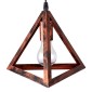 GloboStar® TRIANGLE 00609 Μοντέρνο Κρεμαστό Φωτιστικό Ράγα Πολύφωτο 5 x E27 IP20 Χάλκινο Μέταλλο - Μ170 x Π22 x Y130cm