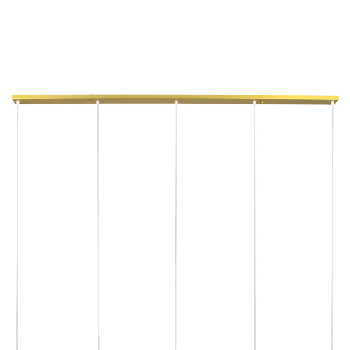 GloboStar® TRIANGLE 00610 Μοντέρνο Κρεμαστό Φωτιστικό Ράγα Πολύφωτο 5 x E27 IP20 Χρυσό Μέταλλο - Μ170 x Π22 x Y130cm