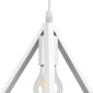GloboStar® TRIANGLE 00612 Μοντέρνο Κρεμαστό Φωτιστικό Ράγα Δίφωτο 2 x E27 IP20 Λευκό Μέταλλο - Μ60 x Π22 x Y130cm