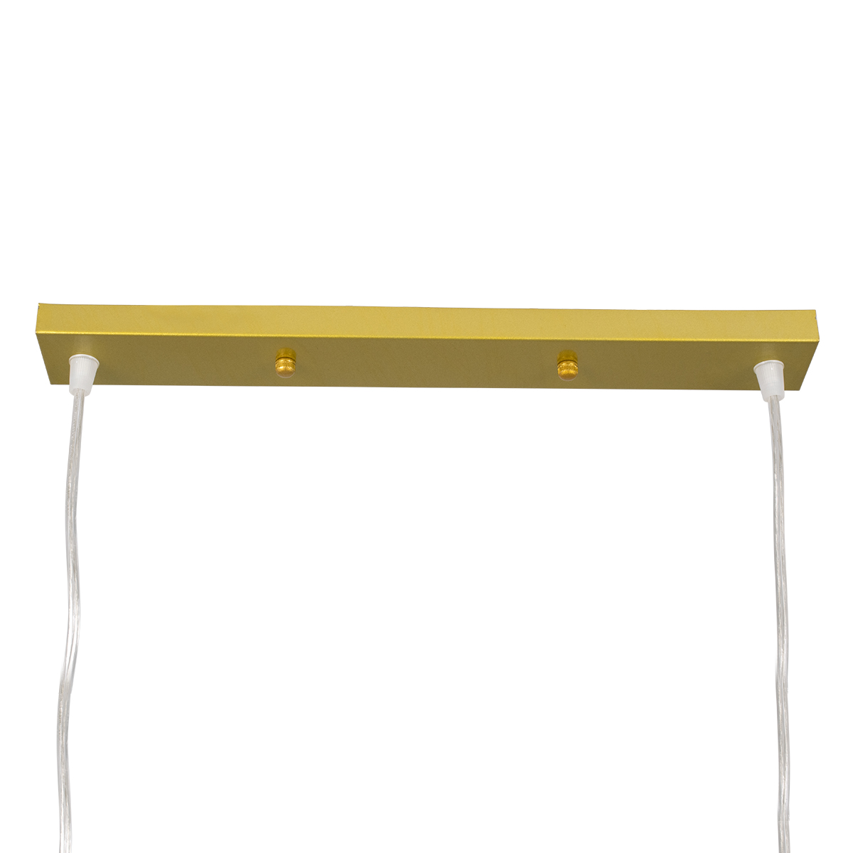 GloboStar® TRIANGLE 00615 Μοντέρνο Κρεμαστό Φωτιστικό Ράγα Δίφωτο 2 x E27 IP20 Χρυσό Μέταλλο - Μ60 x Π22 x Y130cm