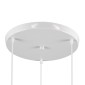 GloboStar® TRIANGLE 00617 Μοντέρνο Κρεμαστό Φωτιστικό Πλέγμα Τρίφωτο 3 x E27 IP20 Λευκό Μέταλλο - Μ49 x Π49 x Y130cm