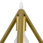 GloboStar® TRIANGLE 00625 Μοντέρνο Κρεμαστό Φωτιστικό Ράγα Τρίφωτο 3 x E27 IP20 Χρυσό Μέταλλο - Μ70 x Π22 x Y130cm