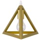 GloboStar® TRIANGLE 00625 Μοντέρνο Κρεμαστό Φωτιστικό Ράγα Τρίφωτο 3 x E27 IP20 Χρυσό Μέταλλο - Μ70 x Π22 x Y130cm