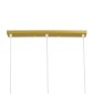 GloboStar® TRIANGLE 00625 Μοντέρνο Κρεμαστό Φωτιστικό Ράγα Τρίφωτο 3 x E27 IP20 Χρυσό Μέταλλο - Μ70 x Π22 x Y130cm