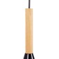GloboStar® DILLON 00628 Μοντέρνο Κρεμαστό Φωτιστικό Καμπάνα Πολύφωτο 6 x E27 IP20 Μαύρο Μέταλλο με Μπεζ Ξύλο - Μ52 x Π52 x Y130cm