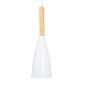 GloboStar® DILLON 00629 Μοντέρνο Κρεμαστό Φωτιστικό Καμπάνα Πολύφωτο 6 x E27 IP20 Λευκό Μέταλλο με Μπεζ Ξύλο - Μ52 x Π52 x Y130cm
