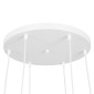 GloboStar® DILLON 00629 Μοντέρνο Κρεμαστό Φωτιστικό Καμπάνα Πολύφωτο 6 x E27 IP20 Λευκό Μέταλλο με Μπεζ Ξύλο - Μ52 x Π52 x Y130cm